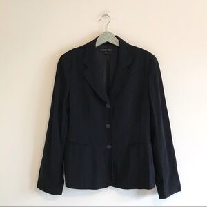 Lafayette 148 Black Stretch Wool Blazer